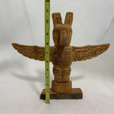 .164. VINTAGE | Native Alaskan Made | Carved Two-Headed Totem Pole