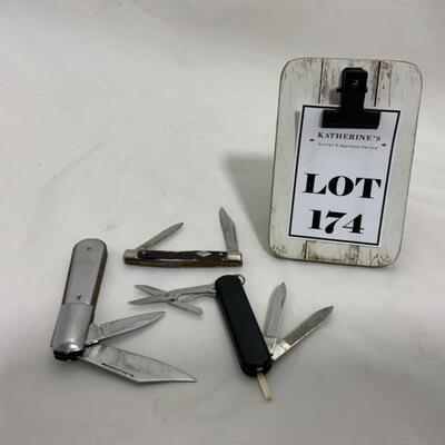 .174. Three Pocket Knives