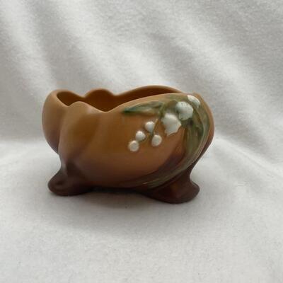 1930's Weller Pottery Lily of the Valley Brown Vase G-6