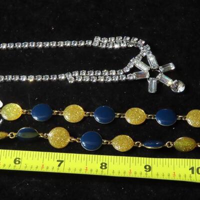 Rhinestone Necklace, earrings, and Pendants