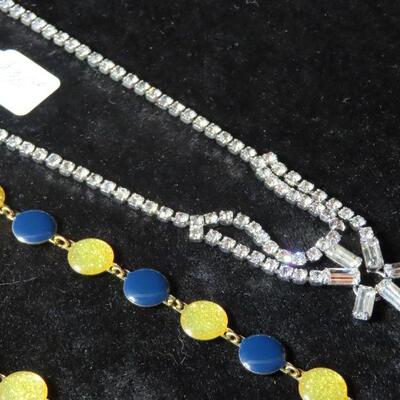 Rhinestone Necklace, earrings, and Pendants