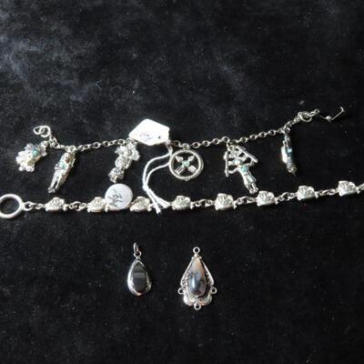 Silver bracelets and Pendant 