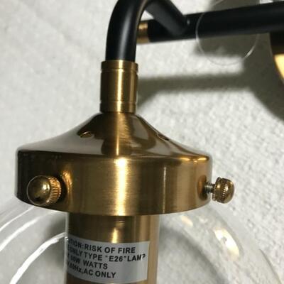 2nd of 2 Elk 14427/2 Boudreaux 2 light Vanity in Antique Gold and Matte Black