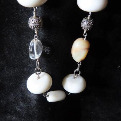 Sterling White stone necklace 