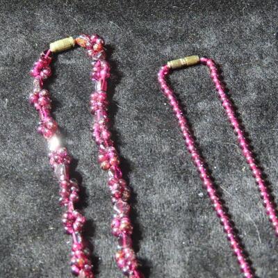 Glass Garnet necklaces
