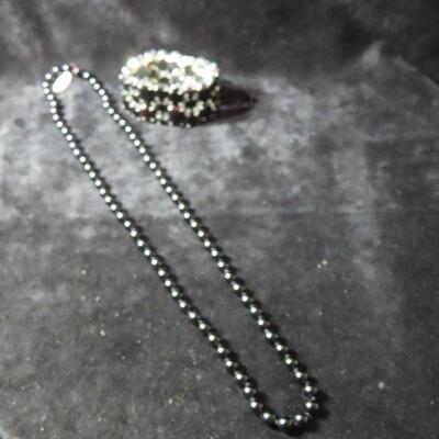 Black Onyx necklace and bracelet