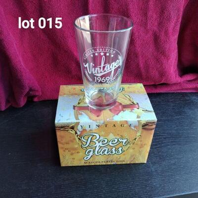 Lot 015  Vintage 1969 Beer Glass