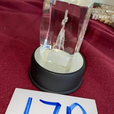 Lot 170 - Religious crystal with lighted base