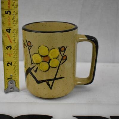 Brown/Yellow/Orange Coffee Mug, Vintage 1970s