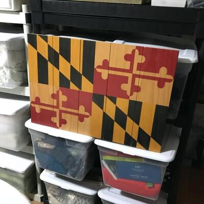 Plak That Wood Art Maryland Flag