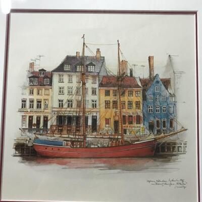 Set of 4 watercolors in denmark