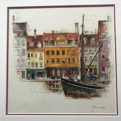 Set of 4 watercolors in denmark