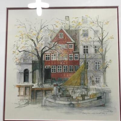 Set of 4 watercolors in denmark