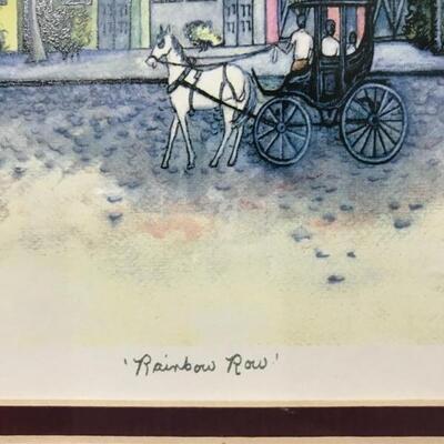 Charleston watercolor of rainbow row 