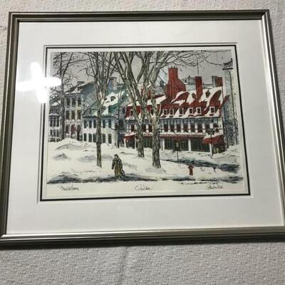 Watercolor of Quebec Rue st Hune