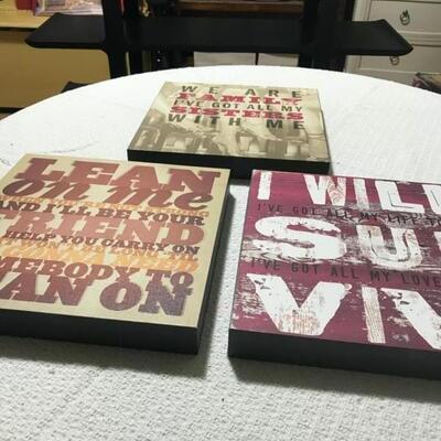 Set of 3 Plaques from Lyricology