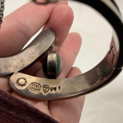 .176. STERLING | Unique Dual Rotating Stones Bracelet | 69g