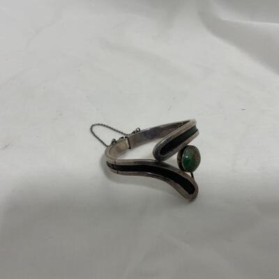 .176. STERLING | Unique Dual Rotating Stones Bracelet | 69g