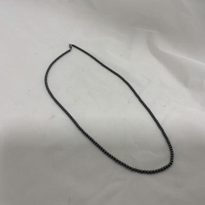 .177. Hematite Necklace | Stud Earrings | SS Ring