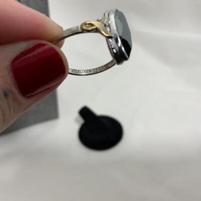 .177. Hematite Necklace | Stud Earrings | SS Ring