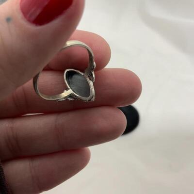 .177. Hematite Necklace | Stud Earrings | SS Ring