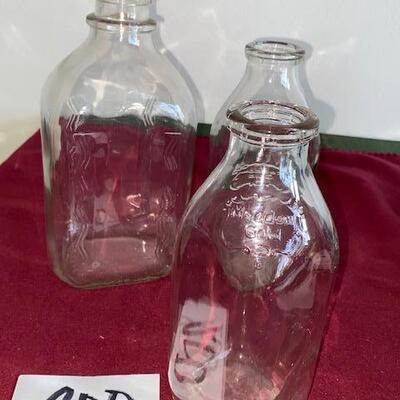 Lot 200- Vintage Milk Bottles, Meadow Gold