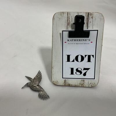 .187. STERLING | VINTAGE | Hummingbird Brooch | 7g