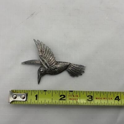 .187. STERLING | VINTAGE | Hummingbird Brooch | 7g