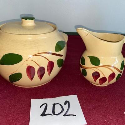 Lot 202 - Vintage Watt  Pot and Pitcher