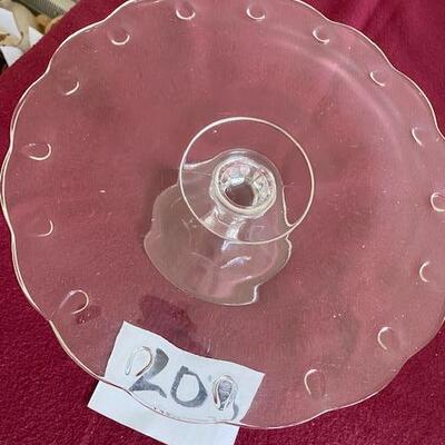 Lot 203 - Vintage Cake Plate on pedastal