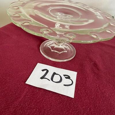 Lot 203 - Vintage Cake Plate on pedastal