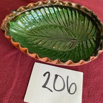 Lot 206 - Vintage Pottery, Leaf Bowl