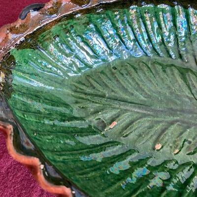 Lot 206 - Vintage Pottery, Leaf Bowl