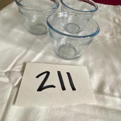 Lot 211 - Vintage Fire King bowls light blue