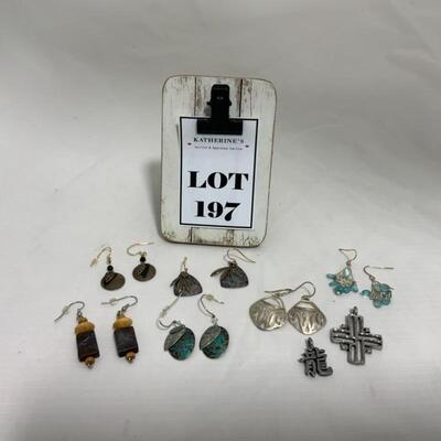 .197. Six Pairs Earrings | Two Pendants