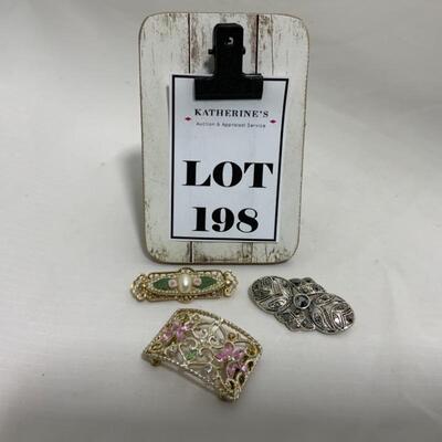 .198. Colored Stone Costume Jewelry Lot