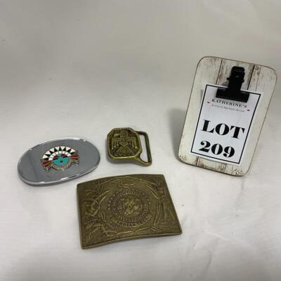 .209. VINTAGE | Three Belt Buckles | Brass