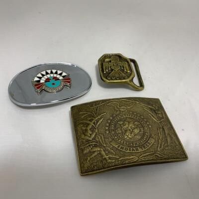 .209. VINTAGE | Three Belt Buckles | Brass