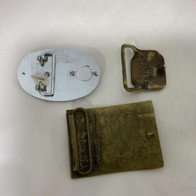 .209. VINTAGE | Three Belt Buckles | Brass
