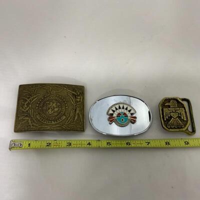 .209. VINTAGE | Three Belt Buckles | Brass