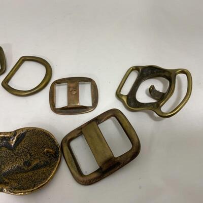 .210. VINTAGE | Eight Brass Belt Buckles