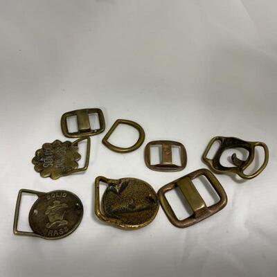 .210. VINTAGE | Eight Brass Belt Buckles