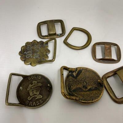 .210. VINTAGE | Eight Brass Belt Buckles