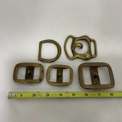 .210. VINTAGE | Eight Brass Belt Buckles