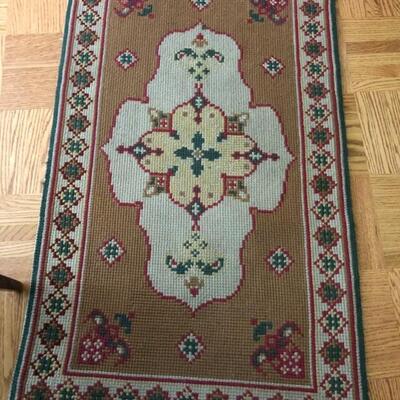 Small embroidered throw rug 50" L x 29" w  $45