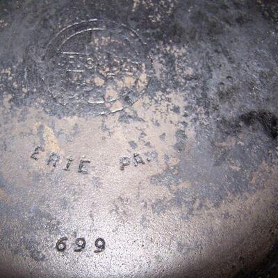 LOT 115  TWO CAST IRON GRISWOLD SKILLETS