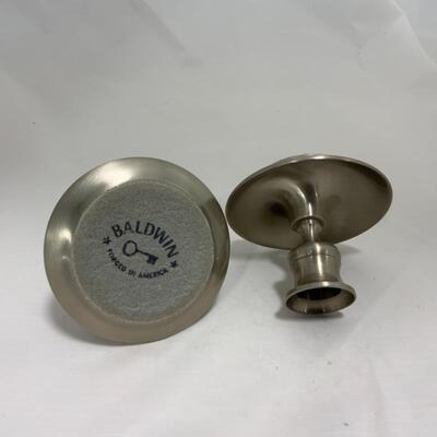 .213. VINTAGE | MCM | Pewter Candlesticks | Oneida Shakers