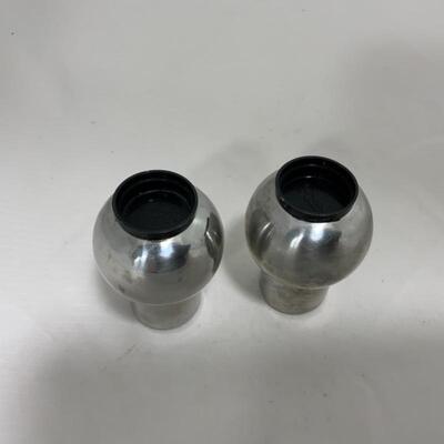 .213. VINTAGE | MCM | Pewter Candlesticks | Oneida Shakers