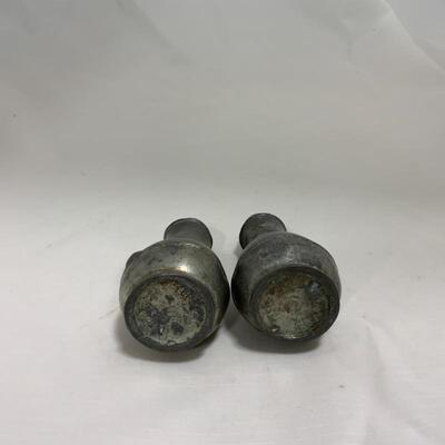 .214. Pewter Candlesticks | Shakers | Baldwin | Federal