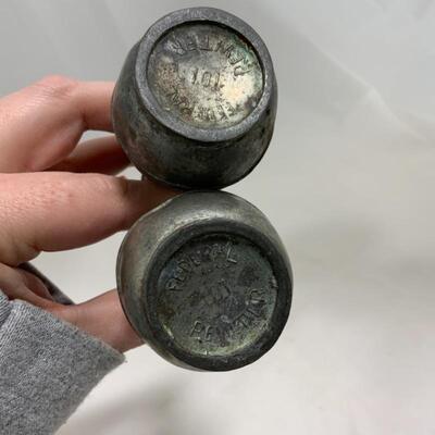 .214. Pewter Candlesticks | Shakers | Baldwin | Federal